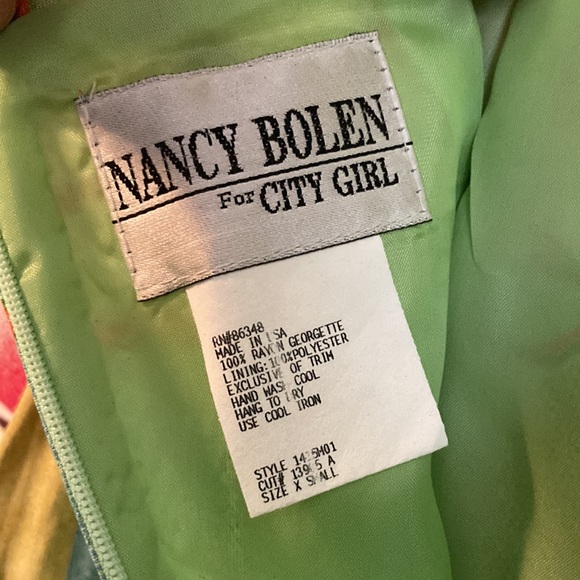 y2k nancy bolen for city girl abstract pattern maxi skirt - Picture 5 of 5